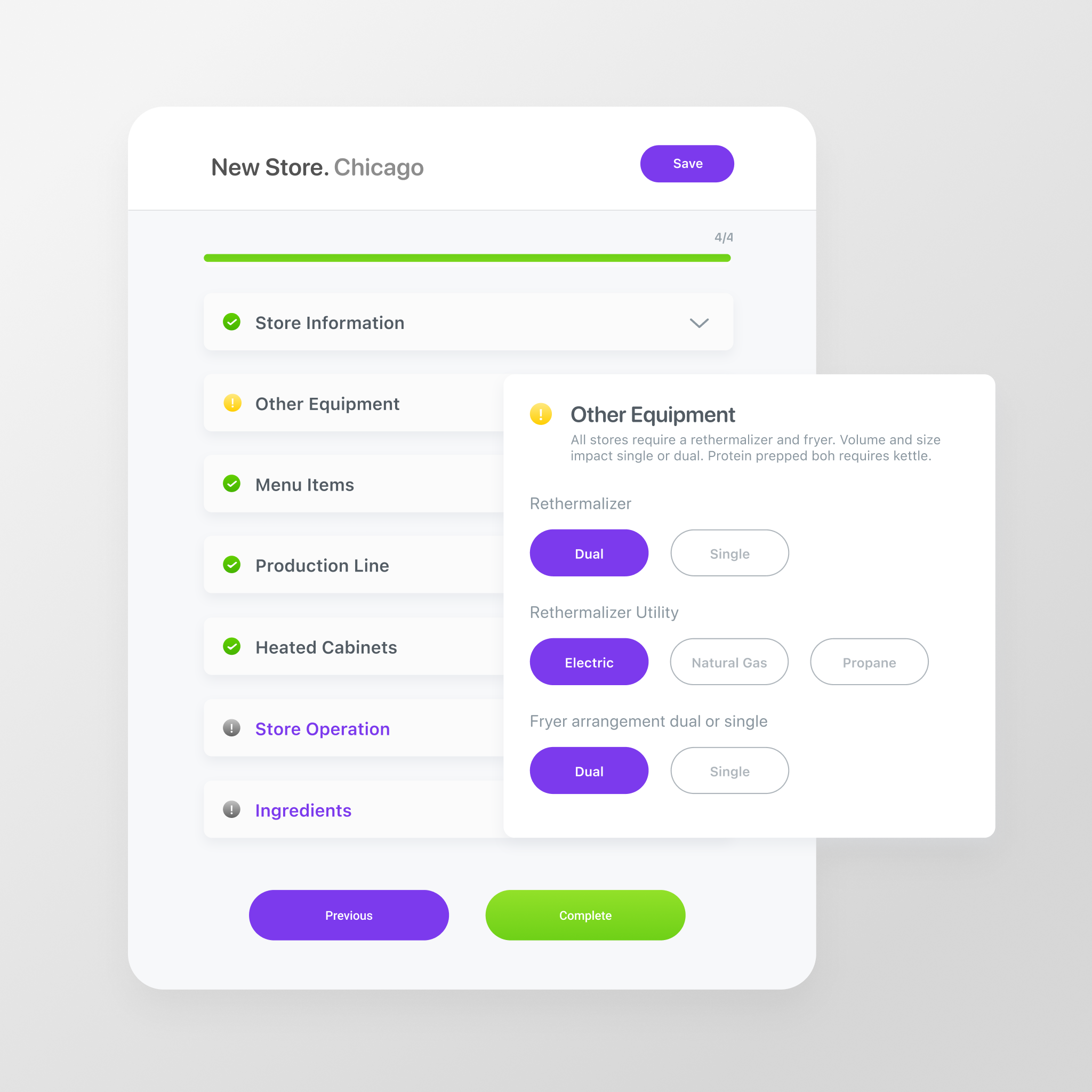 Build-A-Store interface